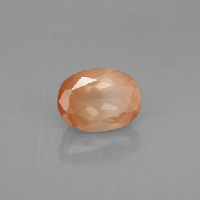 Andesina labradorita rojo natural de 1,61 ct, corte óvalo, VS