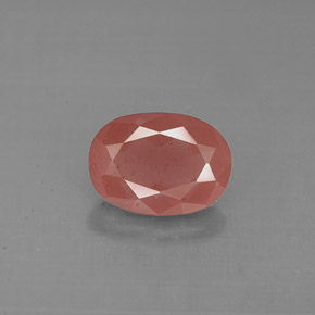 Andesina labradorita rojo natural de 0,85 ct, corte óvalo, VS