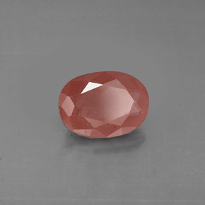 Andesina labradorita rojo natural de 0,85 ct, corte óvalo, VS