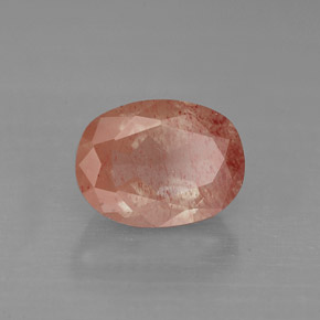 Labradorita Andesina Rojo naranja natural de 1.40 ct, Corte Óvalo, VS