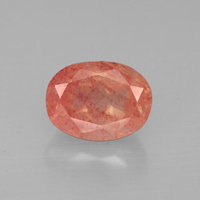 Andesina labradorita rojo natural de 1,50 ct, corte óvalo, VS