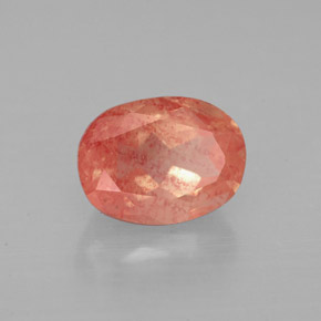 Andesina labradorita rojo natural de 1,50 ct, corte óvalo, VS