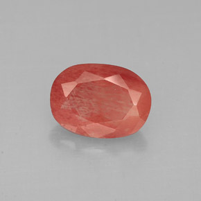 Andesina labradorita rojo natural de 1,31 ct, corte óvalo, VS