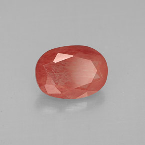 Andesina labradorita rojo natural de 1,31 ct, corte óvalo, VS