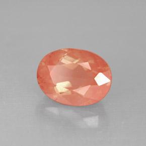 Andesina labradorita rojo natural de 1,96 ct, corte óvalo, VS