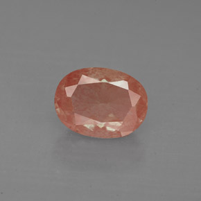 Andesina labradorita rojo natural de 1,18 ct, corte óvalo, VS