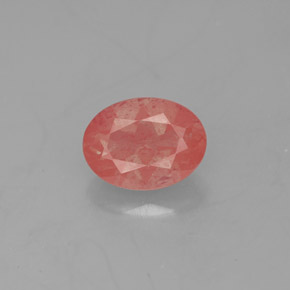 Andesina labradorita rojo natural de 1,13 ct, transparente, transparente / translúcido