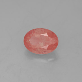 Andesina labradorita rojo natural de 1,13 ct, transparente, transparente / translúcido