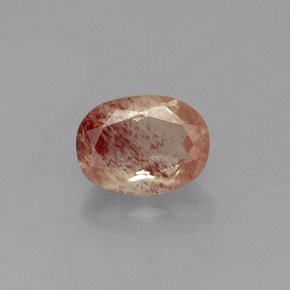 Andesina labradorita rojo natural de 1,36 ct, transparente, transparente / translúcido