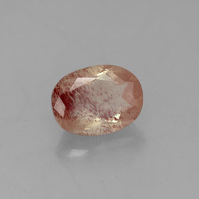 Andesina labradorita rojo natural de 1,36 ct, transparente, transparente / translúcido