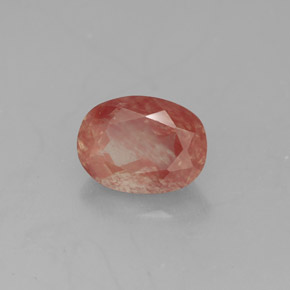 Labradorita Andesina Rojo naranja natural de 1.39 ct, Transparente, Transparente / Translúcido