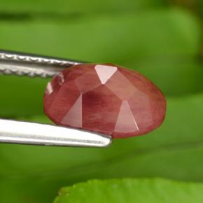 Andesina labradorita rojo natural de 1,43 ct, corte óvalo, VS