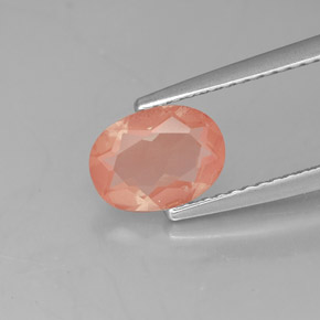 Labradorita Andesina Rojo naranja natural de 0.98 ct, Transparente, Transparente / Translúcido