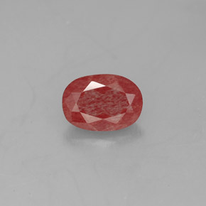 Andesina labradorita rojo natural de 0,82 ct, transparente, transparente / translúcido