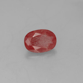 Andesina labradorita rojo natural de 0,82 ct, transparente, transparente / translúcido