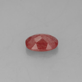 Andesina labradorita rojo natural de 0,82 ct, transparente, transparente / translúcido