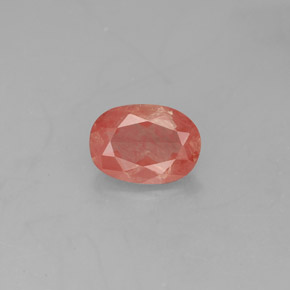 Andesina labradorita rojo natural de 0,79 ct, transparente, transparente / translúcido
