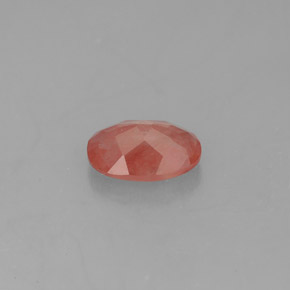 Andesina labradorita rojo natural de 0,79 ct, transparente, transparente / translúcido
