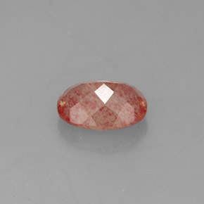 Andesina labradorita rojo natural de 1,18 ct, transparente, transparente / translúcido