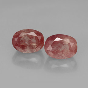 Gemas de andesina labradorita rojo natural de  ct, transparente, transparente / translúcido