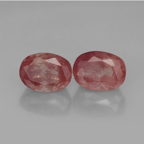 Gemas de andesina labradorita rojo natural de  ct, transparente, transparente / translúcido