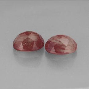 Gemas de andesina labradorita rojo natural de  ct, transparente, transparente / translúcido