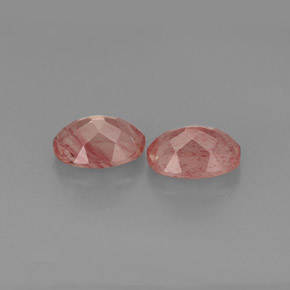 Gemas de Labradorita Andesina Rojo naranja natural de  ct, Transparente, Transparente / Translúcido