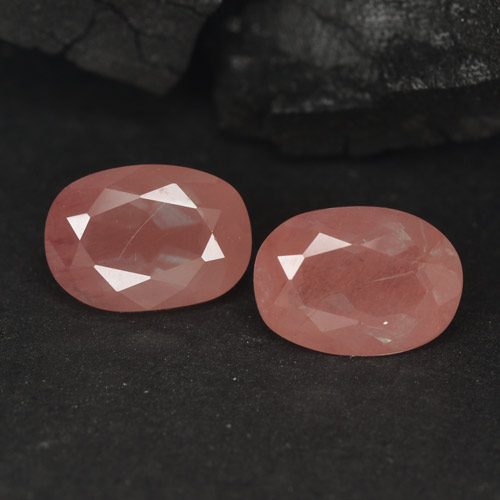 Gemas de andesina labradorita rojo natural de 1,90 ct, corte óvalo, VVS-VS