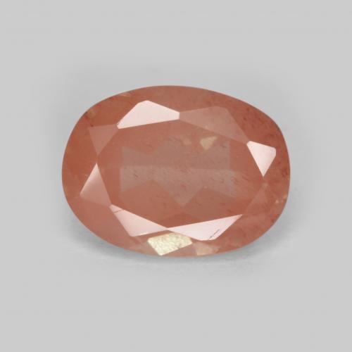 Labradorita Andesina Naranja rojizo natural de 1.64 ct, Corte Óvalo, VVS-VS