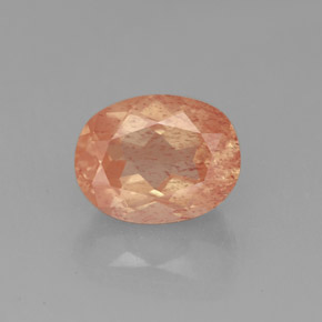 Labradorita Andesina Rojo naranja natural de 2.08 ct, Transparente, Transparente / Translúcido