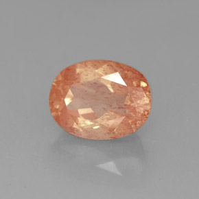 Labradorita Andesina Rojo naranja natural de 2.08 ct, Transparente, Transparente / Translúcido