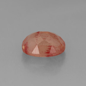 Labradorita Andesina Rojo naranja natural de 2.07 ct, Transparente, Transparente / Translúcido