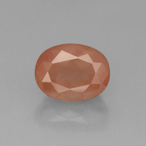 Andesina labradorita rojo natural de 2,05 ct, corte óvalo, translúcido