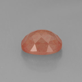 Labradorita Andesina Rojo naranja natural de 1.93 ct, Corte Óvalo, Translúcido