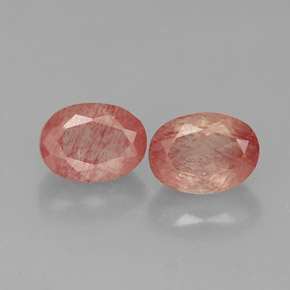Gemas de andesina labradorita rojo natural de  ct, transparente, transparente / translúcido