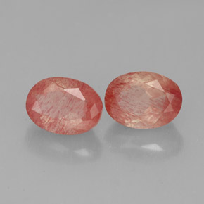 Gemas de andesina labradorita rojo natural de  ct, transparente, transparente / translúcido