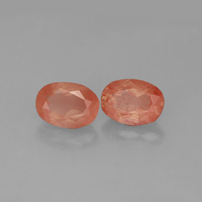 Gemas de andesina labradorita rojo natural de  ct, transparente, transparente / translúcido