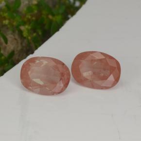 Gemas de andesina labradorita rojo natural de 2,77 ct, corte óvalo, translúcido