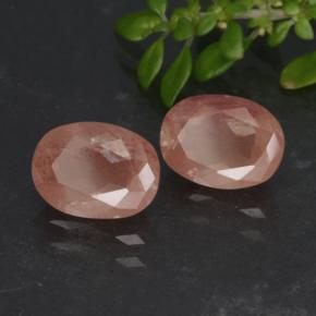 Gemas de andesina labradorita rojo natural de 2,52 ct, corte óvalo, translúcido