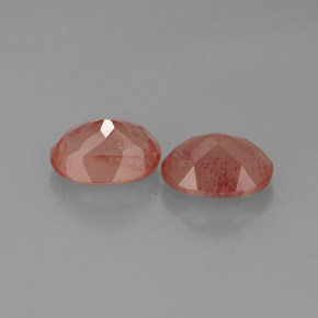 Gemas de andesina labradorita rojo natural de  ct, transparente, transparente / translúcido