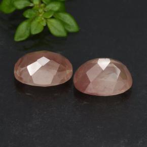 Gemas de Labradorita Andesina Rosado pomelo natural de 2.90 ct, Corte Óvalo, Translúcido