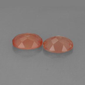Gemas de andesina labradorita rojo natural de  ct, corte óvalo, transparente