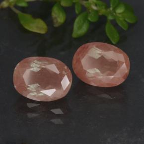 Gemas de andesina labradorita rojo natural de 2,81 ct, corte óvalo, translúcido