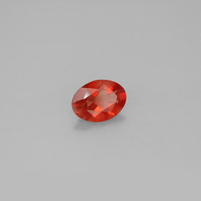Andesina labradorita naranja natural de 0,79 ct, corte óvalo, VVS-VS