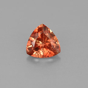 Andesina labradorita naranja natural de 0,97 ct, trillón, VVS-VS