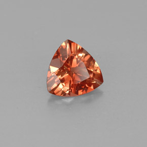 Andesina labradorita naranja natural de 0,97 ct, trillón, VVS-VS