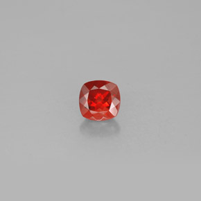 Andesina labradorita naranja natural de 0,77 ct, corte cojín, VS
