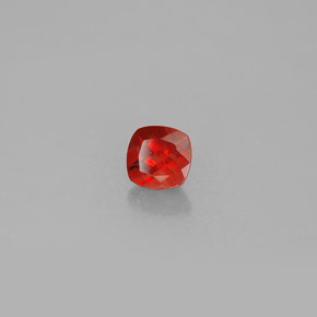 Andesina labradorita naranja natural de 0,77 ct, corte cojín, VS