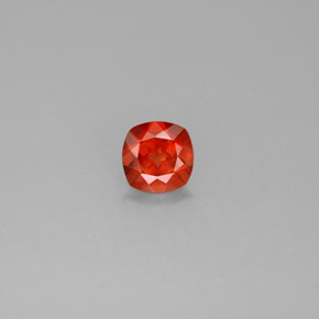 Andesina labradorita naranja natural de 0,76 ct, corte cojín, VS