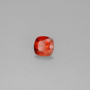 Andesina labradorita naranja natural de 0,76 ct, corte cojín, VS